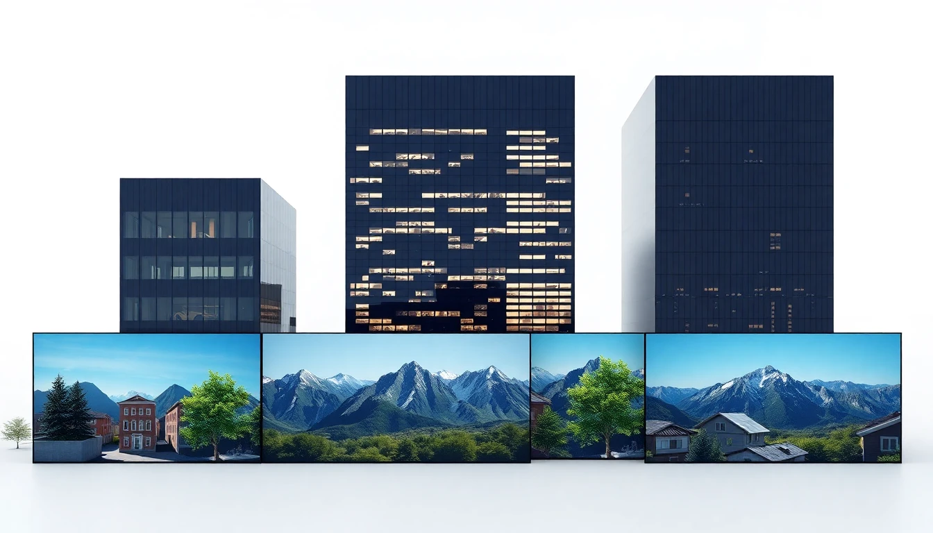 Moderne 3D-Illustration eines diversifizierten Portfolios